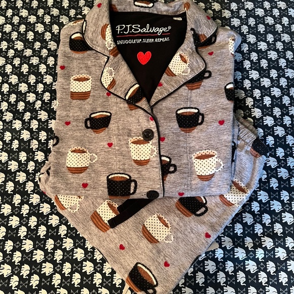 PJ Salvage Flannel 100% Cotton Pajama Set Size Small - Picture 1 of 11